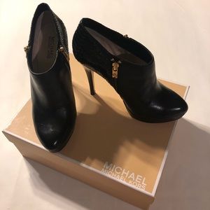 Michael Kors Python Embossed Black York Bootie